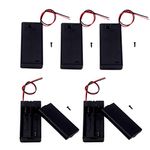 LAMPVPATH 5Pcs 2 AA Battery Holder with Switch, 2X 1.5V AA Battery Holder Case with Wire Leads and ON/Off Switch(5 Pack)