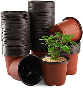 DEAYOU 200 PCS 4" Plastic Nursery Pots, Small Seedling Pots with Drainage Holes, Plant Potting Pots Containers for Garden, Indoor, Outdoor