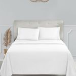 Clara Clark 3-Piece 39 by 80-Inch Premier 1800 Collection Bed Sheet Set, Twin X-Large/Single, White