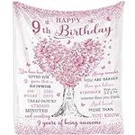 Mubpean Gifts for 9 Year Old Girls Blanket 60"x50", 9 Year Old Girl Gifts, Birthday Gifts for 9 Year Old Girl,9 Year Old Girl Birthday Gift Ideas,9th Birthday Gifts for Girls,Best Party Gift for Age 9