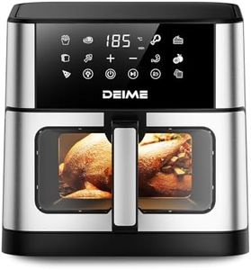 Friteuse à Air DEIME 10L Sans Huile 1800W Friteuses à Air de Grande Capacité Cuisinière Saine avec 10 Préréglages, Grande Friteuse à Air pour les de Cuisson Visuelle, Recette Incluse