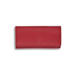 Perfect Tan Genuine Leather Luxe Wallet for Women | 20 Card Slots, 3 Note Compartment, 2 Zip Pockets, 1 Outside Pocket | Leather Wallet for Women | Hand Wallet, Daily Use, Money Purse (Red)