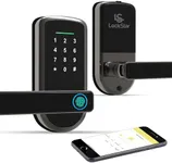 LOCKSTAR® Smart Door Lock with Handle • Keyless Deadbolt • Multiple Entry Methods – APP • Fingerprint Touch ID • Keypad Code • FOB • Traditional Key • Smart Home Devices