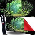 The Gaming Mat Company Single Player MTG Playmat & Gaming Mouse Pad - 28" x 14" Forest Gaming Mousepad Compatible with Magic The Gathering Playmats MTG Cards YuGiOh Gaming Mat Large Mouse Pad