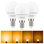 Linkind E14 LED Bulb, Golf Ball P45 Bulb Dimmable, Small Edison Screw (SES), 4.2W (40W Equivalent),470LM, 2700K Soft White, Pack of 3