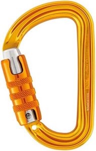 Petzl SM'D Carabiner - Versatile, Lightweight, Compact, D-Shaped Locking Carabiner for Rock and Ice Climbing - TRIACT-Lock