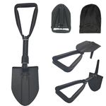 Shovel 18.9 IN,Camping Shovel,50# High-Carbon Steel Entrenching Tool, Portable Shovel For Garden, Fishing, Car Emergency, Gifts For Men