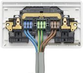 MK Electric Rapid Fix Screwless Termination Double Socket, White Moulded, 2G 13 Amp K2747STWHI