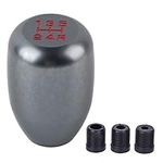 Acouto Shift Knob 5 Speed Car 5 Speed Manual Gear Shift Knob Shifter Lever Stick Metal with 3 Adapters 8mm 10mm 12mm()