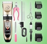 ELLEVE- Rechargeable Cordless Dog Trimmer Cat Trimmer Machine for Labrador Shih Tzu German Shepherd and Golden Retriever Rottweiler Pets Hair Cutting Grooming Clipper Kit For Dogs Cats