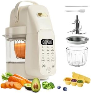 SosekiBaby FM01 Baby Food Maker, All-Stage Puree Processor, Steamer & Blender with Recipe | One-Step Food Mill with 6 Stainless Steel Blades, 12H Keep Warm, Auto Grinding/Steaming | BPA-Free