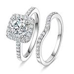 MDFUN 18K White Gold Plated Cubic Z