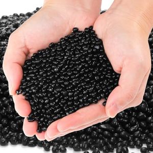 SOUJOY 3 LB Small Aquarium Substrate Gravel Sand, Polished Smooth Fish Tank Gravel, Black Crystal Chip Stone, Natural Decorative Mini Pebbles for Potted Plant, Vase Fillers, Fish Tank Rock