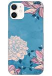 COBERTA Stylish Printed Back Cover for Apple iPhone 12 Mini Back Case Cover - Vintage Flowers in Blue