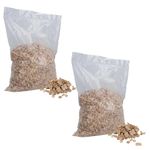 AB Tools 2pk OF 6 Litre Natural Coarse Beech Chips Bird Parrot Cage Bedding Covering