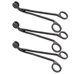 ApplianPar Candle Snuffer Wick Trimmer Cutter Stainless Steel Black Clipper Scissor Candle Tool Pack of 3