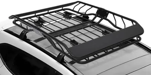 GARVEE Roof Rack Basket, 63" Rooftop Cargo Carrier Basket with 220 LBS Weight Capacity, Car Top Luggage Holder Carrier Basket for SUV, Truck