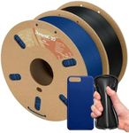 DURAMIC 3D TPU Filament 1.75mm, Black Blue, Soft TPU 3D Printing Filament, 1kg Spool, +/- 0.05mm Accuracy, 2 Pack