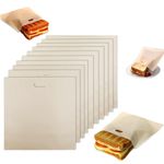 10Pcs Toaster Bags, Reusable Toastabags, Sandwich Toaster Bags, Washable Toastie Bag, Toast Bags, Toastie Bags for Toaster, Toast Bags for Toast Sandwich Panini Snacks