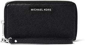 Michael Kors Mercer Large Leather Smartphone Wristlet in Black