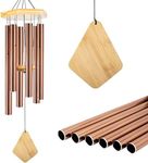 Howarmer Wind Chimes Outdoor Deep Tone, Wind Chimes for Outside, Memorial Wind Chimes with Hook as Gifts for Mother's Day/Housewarming/Christmas, Patio, Garden, Yard, Home Décor, Copper