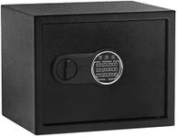 1.2 Cubic Feet Steel Home Security Safe,Personal Security Safe for Home Firearm Money Medicines Valuables,Digital Keypad Key and Removable Shelf Home Safe with 4 Mounting bolts