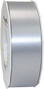 C.E. PATTBERG Nastro colore argento, rotolo nastro regalo, lungh. 91 m, largh. 40 mm, per decorare, abbellire pacchetti di Natale e pacchi regalo in ogni occasione
