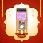 Saffron Cup Darjeeling Earl Grey Black Tea | 20 Pyramid Tea Bags | Strong Darjeeling Tea with Bergamot & Lavender | Boosts Energy & Immunity | 100% Natural | Special Diwali Healthy Gift for Corporate, Family & Friends