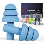 Ear Plugs for Sleep (5 Pairs, 32dB) Reusable Soft and Comfortable Silicone Earplugs for Sleeping, Working, Swimming, Studying and Travelling