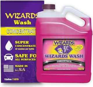 Wizards Car Wash - Super Concentrated Car Wash Soap - No Salt Biodegradable Car Wash Soap With Thick Foam - Exterior Care Products For Marine Use - Foam Cannon Soap For Car Washing Supplies - 1 Gallon