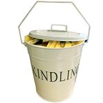 Kindling Bucket With Lid Kindle Bucket Cream Bucket & Lid Extra Large