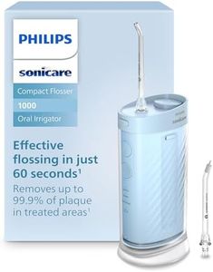 Philips Sonicare Compact Flosser 1000, Portable Water Flosser with 3 Flossing Modes, IPX7 Waterproof Oral Irrigator, Travel Friendly, Blue, Model HX3333/24