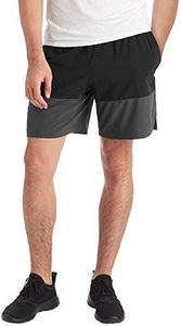 C9 Champion Short de Course-Entrejambe de 17,8 cm, Ébène/Gris ferroviaire, L Homme