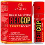 NEWISH Red Chilli Spray for self Defence Small Pocket Size - Reliable and Effective Self-Defense 50 Time Spray