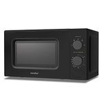 COMFEE' 700W 20L Black Microwave Oven With Compact Design, 5 Cooking Power Levels, Quick Defrost Function, And Kitchen Manual Timer - CM-M202CC(BK)