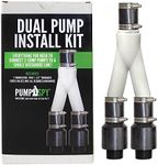 PumpSpy Dual Pump Install Kit - Double Sump Pump Connection, Basement Water Pump Backup Y-Connector - Sump Pump Submersible Backup Connector To Single Discharge Line - Dual Pump System To 1-1/2" Line