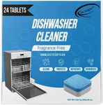 Air Jungles Dishwasher Cleaner Tablets 24 Count, Fragrance Free, Deep Cleaning Descaler Pods, Clean Dishwasher Machine, Remove Limescale, Hard Water, Calcium, Odor, 12 Month Supply