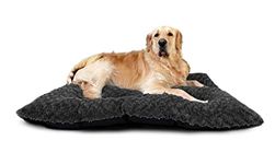 Victoria & Carter Large Dog Bed (102 x 70cm) Ultra Soft Pet Bed, Premium Plush Mattress Cushion For Medium Or Large Size Pets, Can Be Used For Dog Crate. Machine Wash & Dryer Friendly. (Black)