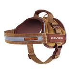 EZYDOG Convert Dog Harness | Magnetic Handle, Anti Pull Harness, LED Light Mount, Reflective Strips, Contoured & Breathable Fabric (L, Corduroy)