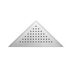 Viking SS430 Corner Triangle Drain Round Holes -Stainless Steel 430, Brushed Finish, 250mm (10") Length & Width, Efficient Water Drainage