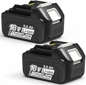 Rocivic Replacement for Makita 18V Battery 5.0Ah 2 Packs, Compatible with Makita BL1820B BL1830B BL1840B BL1850B BL1860B 18V Cordless Power Tools, with LED Indicator