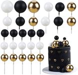 Gyufise 30Pcs Black White Gold Ball