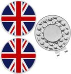 AMRTA Magnetic Golf Ball Marker Hat Clip 1pcs with 2pcs Ball Markers Golf Ball Markers Personalised for Putting Coin Golf Gifts Golfer (UK Flag)