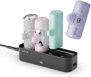 iWALK Charger Station for Portable Charger 4500mAh,4800mAh, 5000mAh, Power Bank for iPhone Charging Station Multiple USB-C Family-Sized Charger Station for Home(Station Only),Black