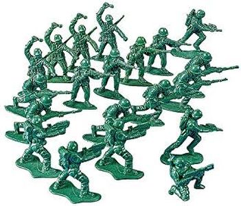 Fun Express Army Men 100 Pack Classic Green Army Men Set - Military Army Men Figure Collection with Free Standing Base | Army Men for Boys 6-8 - Classic Toy Soldier Playset