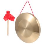 ERINGOGO 8 inch Gong with Mallet and Hanging String, Chinese Wind Gong Hanging Chau Gong with Great Resonance, Tam Tam Gong Percussion Instrument for Home, Office, Shop Opening (8 inch)