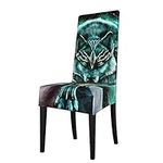 Chair Covers with Printed Dream About Fluorescent Leader Wolf Stretch Dining Chair Protector Seat Slipcover Seat Cover for Chairs