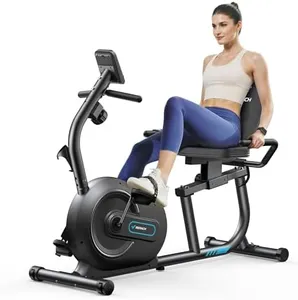 MERACH Recumbent Exercise Bike for Home with Smart Bluetooth and Exercise Bikes Exclusive App, LCD, Heart Rate Handle Stationary Bikes for Home, Magnetic Recumbent Bikes for Seniors Gym S08/S23