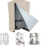 WJYZHM Power Cage Cover(Cover Only),Smith Machine Covers,84" H x 47" L x 69" W-Squat Rack Home Gym Accessories Outdoor And indoor Universal Dust and Waterproof Four-Season Protective Cover-Khaki