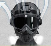 Airsoft Helmet Can Adjust ACH Tactical Helmet, and Airsoft Mask with Removable Anti-Fog Goggles is Used for Outdoor Sports of Airsoft Paintball CS Games